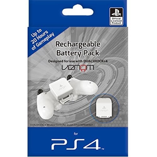 Acumulator alb si cablu, pentru controller PS4 - PlayStation - 60266