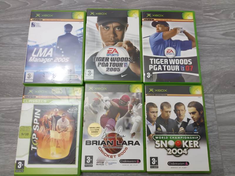 Joc XBOX Clasic Top Spin + Brian Lara +  Snooker + Manager + Tiger Woods 05 + 07