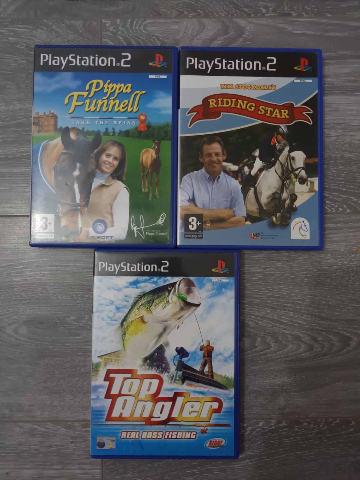 Joc PS2 Pippa Funnell + Riding Star + Top Angler Real Bass Fishing