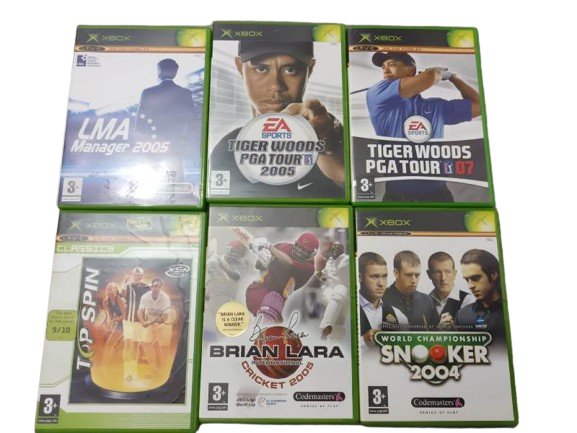 Joc XBOX Clasic Top Spin + Brian Lara +  Snooker + Manager + Tiger Woods 05 + 07