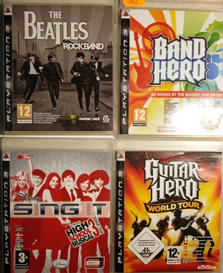 игра PS3 Beatles Rockband + Band Hero + Disney Sing It High School Musical + Guitar Hero