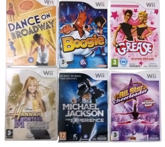 Joc Nintendo Wii Dance on Broadway + Boogie + Grease + Hannah Montana + All Star Cheerleader + Michael Jackson Experience