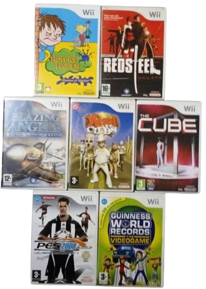 Joc Nintendo Wii Horrid Henry + Red Steel + Blazing Angels + King of Clubs + The Cube + PES 2008 + Guinness World Records videogame