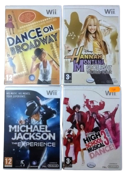 Joc Nintendo Wii Dance on Broadway + Hannah Montana + Michael Jackson Experience + High School Musical 3