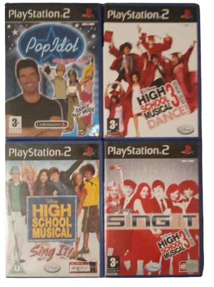 Joc PS2 Pop Idol + High School Musical + Dance 3 + Sing It