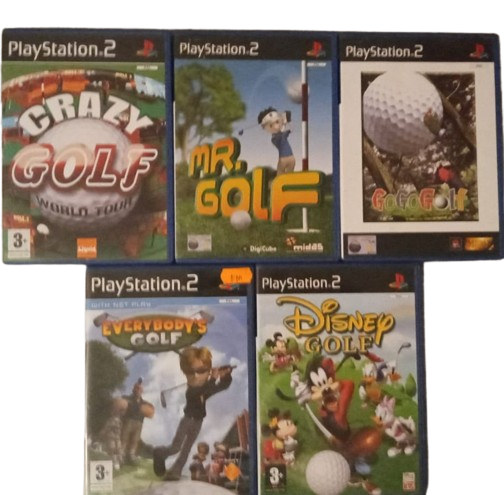 Joc PS2 Crazy Golf + Mr Golf + Go Go Golf + Everybody's Golf + Disney's Golf