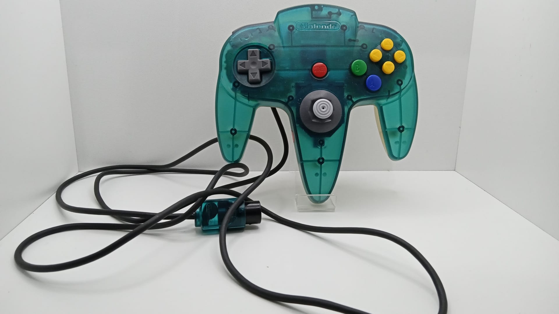Controller Nintendo 64 - Nintendo (R) - Transparent/Green - curatat si reconditionat