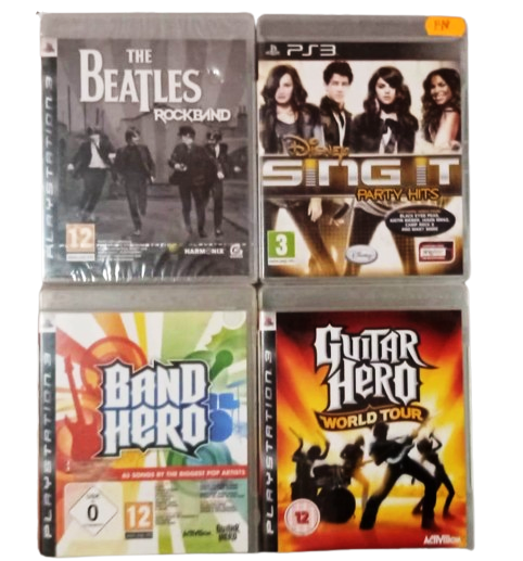 Joc PS3 The Beatles RockBand + Sing It + Band Hero + Guitar Hero World Tour