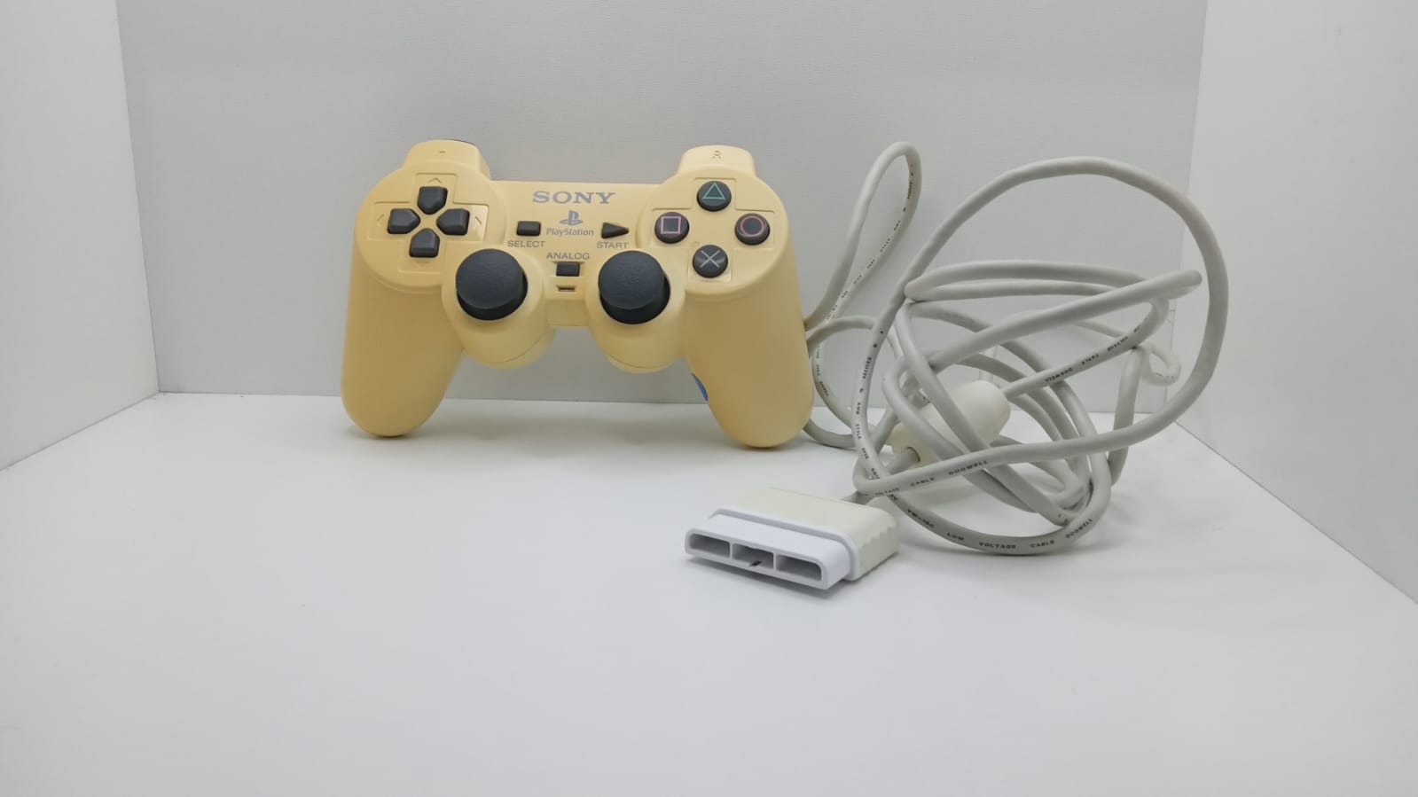 Controller Dualshock  2 PlayStation 2 PS2- SONY (R ) - alb - cablu  2.5 m - 003