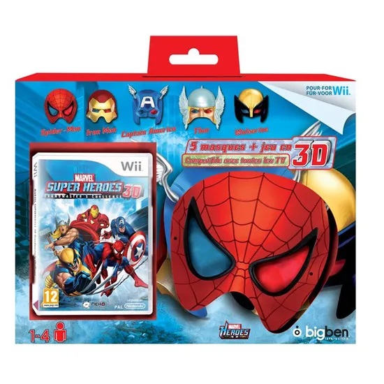 Joc Nintendo Wii Marvel Superheroes 3D + Set 5 masti - EAN 3499550286052 (e) (K)
